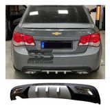 Chevrolet Cruze Difüzör Arka Tampon Eki 2 Egzoz Çıkışlı Gri