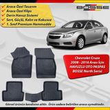 Chevrolet Cruze Paspas Araca Özel 2008-2016 Derin Havuzlu Bosse North Serisi - Siyah