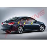 Chevrolet Cruze SD Takımı Paslanmaz Çelik 6 Parça Krom Cam Çıtası