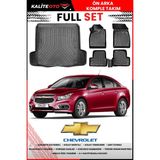 Chevrolet Cruze Sedan Çift Kulak 2014 Model 4d Bagaj ve Pro Serisi Havuzlu Paspas Takımı - Siyah