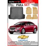 Chevrolet Cruze Sedan Çift Kulak 2015 Model 4d Bagaj ve Pro Serisi Havuzlu Bej Paspas Takımı - Siyah