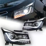 Chevrolet Cruze Uyumlu Kaşlı Led Far Takımı Bi-Xenon