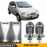 Chevrolet Kalos 2003-2007 Uyumlu Mercekli Far Ampulü Led Xenon Beyaz Renk Far Şimşek Etkili Csp Led Lamba Uzun Kısa 2 Adet Takım