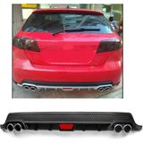 Chevrolet Lacetti Uyumlu Body Kit Difüzör 4 Çıkış Yuvarlak Siyah Model 2