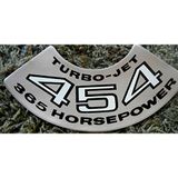 CHEVY 454 TURBO-JET 365 hp AIR CLEANER TOP LID DECAL For Corvette, Camaro etc- STICKER - CHEVROLET