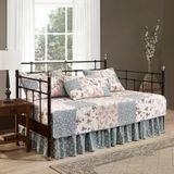Chezmoi Collection Abbi 5 Parça Bahçe Çiçekli Vintage Yıkanmış%100 Pamuk Ters Çevrilebilir Yama İşi Yorgan Seti (Daybed Boyutu)