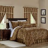 Chezmoi Collection Adelle 7 Parça Şal Desenli Jakarlı İşlemeli Yorgan Nevresim Takımı, California King Boy