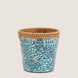 Chi Saksı 12,5 cm Beyaz/açık Mavi - Beyaz - Açık Mavi - 30,5 x 36 cm
