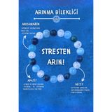 Chi Zen Arınma Doğal Taş Tılsım Bilekliği Düz 8Mm 21'li (Akuamarin, Necef, Apatit Taşı) Chi-Zen Bileklik