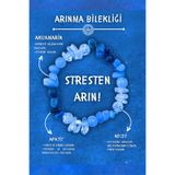 Chi Zen Arınma Doğal Taş Tılsım Bilekliği Kırık Taşlı (AKUAMARİN, NECEF, APATİT TAŞI) Chi-zen Bileklik