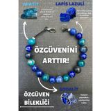 Chi Zen Özgüven Doğal Taş Tılsım Bilekliği (apatit, Lapis Lazuli, Sodalit Taşı) Chi-zen Bileklik