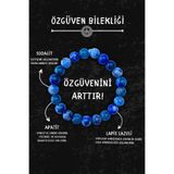 Chi Zen Özgüven Doğal Taş Tılsım Bilekliği Düz 8Mm (Apatit, Lapis Lazuli, Sodalit Taşı) Chi-Zen Bileklik