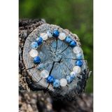 Chi Zen Pozitif Ol Doğal Taş Tılsım Bilekliği Düz 8Mm (Lapis Lazuli, Sodalit, Selenit Taşı) Chi-Zen Bileklik