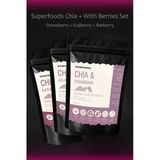 Chia Tohumu 3'Lü Set Superfoods Çilekli Chia Tohumu + Gojiberry Chia + Zereşk Chia Chia Seeds Set