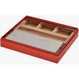 CHIARA ALESSI Acacia Elegance Kahverengi Akasya Peynir Sunum Tabağı 39 X 33,5 X 4 Cm