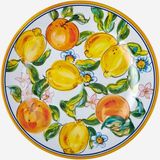 Chiara Alessi Capri Beyaz Melamin Yemek Tabağı 28 cm - Beyaz - Sarı
