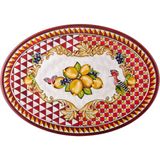 Chiara Alessi Capri Kırmızı Melamin Oval Tepsi - Standart