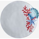 Chiara Alessi Coral Beyaz Melamin Yemek Tabağı 28 cm