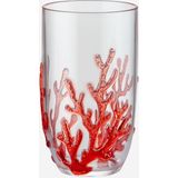 Chiara Alessi Coral Kırmızı Akrilik Su Bardağı 600 ml - Şeffaf - Kırmızı