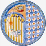 Chiara Alessi Cote D Azur Mavi Melamin Yemek Tabağı 28 cm