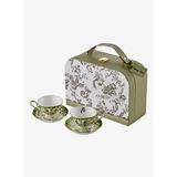 Chiara Alessi Kahve Fincan ve Tabak Flower Garden Yeşil KahveFincan Set