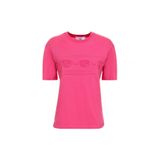 CHIARA FERRAGNI Yuvarlak Yaka Kabartma T-Shirt, M, 5003220041, Fuşya, Kadın