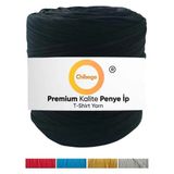 Chibago Siyah Penye İp Premium - Geri Dönüşüm El Örgü İpi - Sepet, Çanta ve Puset Yapımı İçin Yumuşak ve Esnek Penye İp