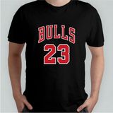 Chicago Bulls 23 - Michael Jordan %100 Pamuklu Bisiklet Yaka T-Shirt Model - 1 - Siyah - 8 - 12 Yaş