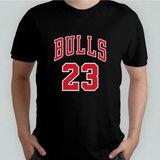 Chicago Bulls 23 - Michael Jordan %100 Pamuklu Bisiklet Yaka T-Shirt Model - 1 - Siyah - XL