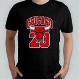 Chicago Bulls 23 - Michael Jordan %100 Pamuklu Bisiklet Yaka T-Shirt Model - 2 - Siyah - XL