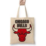 Chicago Bulls Basketbol Bez Çanta Uzun Saplı - Açık Bej - 40 X 40