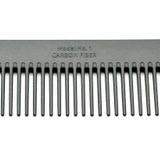 Chicago Comb Model 1 Karbon Fiber, ABD'de üretilmiştir, pürüzsüz, güçlü ve hafif, anti-statik, ısıya dayanıklı, 5,5 inç (14 cm) uzunluğunda, nihai günlük kullanım, cep ve seyahat tarağı