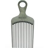 Chicago Comb Model 7 Karbon Fiber Pena Tarağı, Uzun Kalın Kıvırcık ve Afro Saçlar için, Siyah Renk, 6 inç (15 cm)