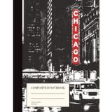 Chicago Composition Notebook 120 Blank Lined Pages: Vintage 90s Grunge Aesthetic Journal for School, College, Work, Notes