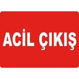 ChicArt Design Studio Acil Çıkış Pvc Plakalı Uyarı Levhası Dekota Dijital Uv Baskı Yapışkanlı 17.5X12.5 cm