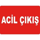 ChicArt Design Studio Acil Çıkış Pvc Plakalı Uyarı Levhası Dekota Dijital Uv Baskı Yapışkanlı 35X25 cm