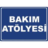 ChicArt Design Studio Bakım Atölyesi Pvc Plakalı Uyarı Levhası Dekota Dijital Uv Baskı Yapışkanlı 17.5X12.5 cm