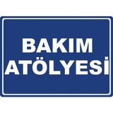 ChicArt Design Studio Bakım Atölyesi Pvc Plakalı Uyarı Levhası Dekota Dijital Uv Baskı Yapışkanlı 35X25 cm