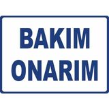 ChicArt Design Studio Bakım Onarım Pvc Plakalı Uyarı Levhası Dekota Dijital Uv Sticker 17.5X12.5