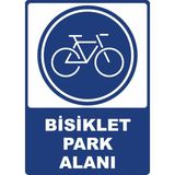 ChicArt Design Studio Bisiklet Park Alanı Dijital Uv Folyo Yapışkanlı Baskı Uyarı Etiket Yapıştırma Sticker 25X35 cm