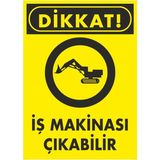ChicArt Design Studio Dikkat Iş Makinası Çıkabilir Dijital Uv Folyo Baskı Uyarı Etiket Yapıştırma Sticker 12.5X17.5