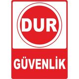 ChicArt Design Studio Dur Güvenlik Pvc Plakalı Uyarı Levhası Dekota Dijital Uv Baskı Yapışkanlı 12.5X17.5 cm