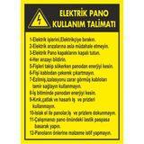 ChicArt Design Studio Elektrik Pano Kullanım Talimatı Pvc Plakalı Uyarı Levhası Dekota Dijital Uv Sticker 12.5X17.5