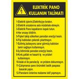 ChicArt Design Studio Elektrik Pano Kullanım Talimatı Pvc Plakalı Uyarı Levhası Dekota Dijital Uv Sticker 25X35