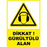 ChicArt Design Studio Güvenlik Önlemleri Almadan Işe Başlama Pvc Uyarı Levhası Dekota Dijital Baskı Yapışkanlı 12.5X17.5