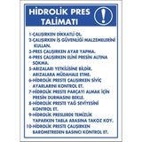 ChicArt Design Studio Hidrolik Pres Talimatı Dijital Uv Folyo Baskı Uyarı Etiket Yapıştırma Sticker 12.5X17.5