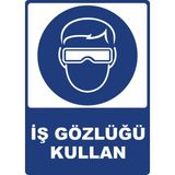 ChicArt Design Studio Iş Gözlüğü Kullan Dijital Uv Folyo Yapışkanlı Baskı Uyarı Etiket Yapıştırma Sticker 25X35 cm