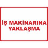 ChicArt Design Studio Iş Makinalarına Yaklaşma Dijital Uv Folyo Yapışkan Baskı Uyarı Etiket Yapıştırma Sticker 35X25