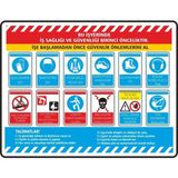 ChicArt Design Studio Iş Sağlığı ve Güvenliği Pvc Plakalı Uyarı Levhası Dekota Dijital Uv Sticker 35X25