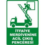 ChicArt Design Studio Itfaiye Merdivenine Acil Çıkış Pvc Plakalı Uyarı Levhası Dekota Dijital Uv Baskı 25X35